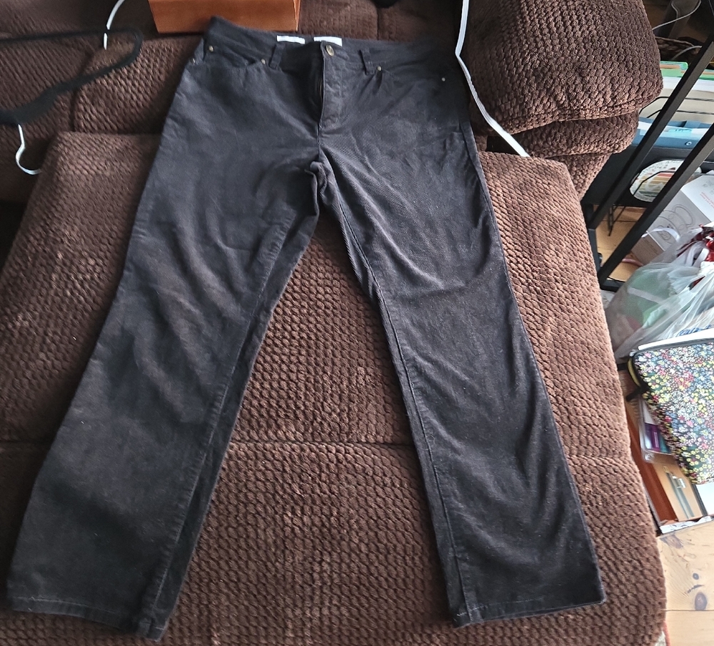 Charter Club Women's Dark Gray Corduroy Pants